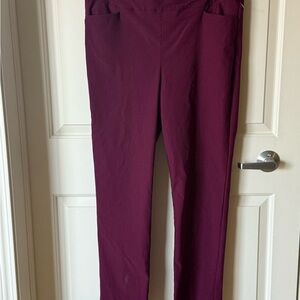 Croft & Barrow Wine Red Stretch Pants